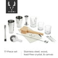 thumbnail image 6 of Viski 17-Piece Bar Tools Bartender Tool Kit - Cocktail Making Kit - Bartending Supplies with Shakers and More Set of 17, 6 of 6