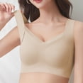 thumbnail image 4 of Women Thick Strap Bra Support Mesh V Neck Seamless Bra Comfy Casual Daily Tops, 4 of 6