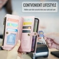 thumbnail image 5 of Compatible with Samsung Galaxy A36 5G Wallet Case, 10 Card Slots & 1 Zipper Coin Pocket & 1 Cash Slot & 1 Cash Pocket & Lanyard & Crossbody Strap & Kickstand & RFID Blocking Phone Case, Pink, 5 of 10