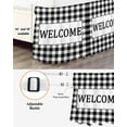 thumbnail image 3 of Welcome Black Bed Skirt California King Size 18" Drop White Buffalo Check Plaid Ruffled Wrap Around Bed Skirts Adjustable Elastic Bedskirt Dust Ruffle for California King Size Bed, 3 of 7