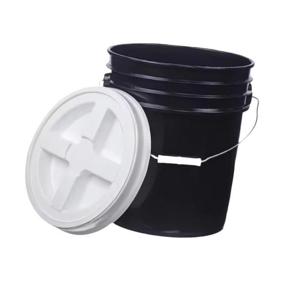 Cubo de 20 litros con tapa hermética, contenedor de almacenamiento de alimentos para uso doméstico, taller, pesca y camping.