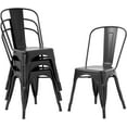 thumbnail image 1 of Metal Dining Chairs Kitchen Chairs 18 Inch Tolix Side Stackable Chairs 330 LBS Weight Capacity Indoor Outdoor Chairs Sturdy Metal Seating, 1 of 7