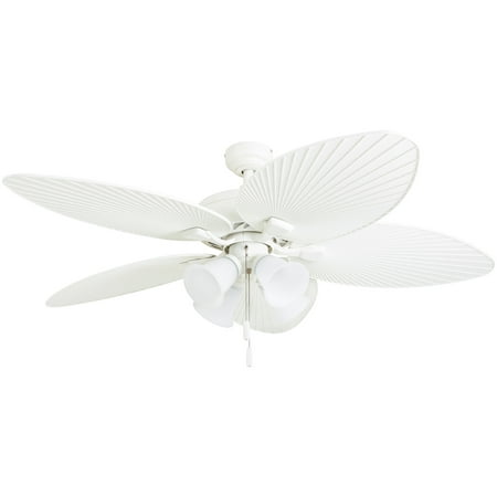 Honeywell Palm Lake 52 White Tropical Led Ceiling Fan With