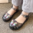 thumbnail image 2 of Xfvqtps Kids Girls Jelly Sandals Closed Toe Princess Flat Summer Beach Waterproof Fisherman Gladiator Sandals, 2 of 9