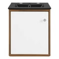 thumbnail image 4 of Modway Transmit 18" Wall-Mount Bathroom Vanity in Walnut Black, 4 of 10