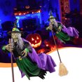 thumbnail image 1 of 66.9 Inch Halloween Decorations Outdoor - Animated Hovering Witch Animatronics - Sound & Touch Activated Sensor - Animatronic Scary Props House Decor for Garden Yard Lawn Outside Indoor Decoration, 1 of 9