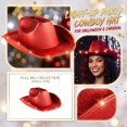 thumbnail image 2 of Kamentoy Led Cowboy Hat Light Up Party Hat Costume Hat Cap For Halloween Carnival Night Club Party Concert Festival Cosplay Stage Performance Glowing Costume Accessory, 2 of 4