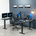 thumbnail image 4 of VIVO Black U-Shaped 83" x 60" Height Adjustable 4-Leg Electric Standing Desk, 4 of 8