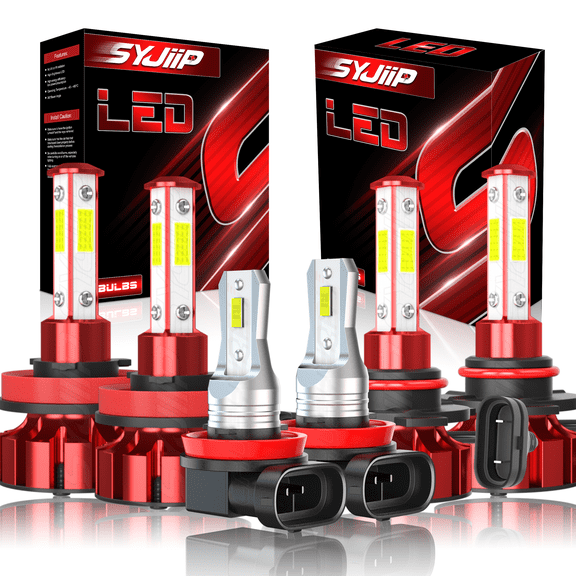 For Honda Pilot 2006-2018 Combo LED Headlight   Fog Lights 6X Bulbs 6000K