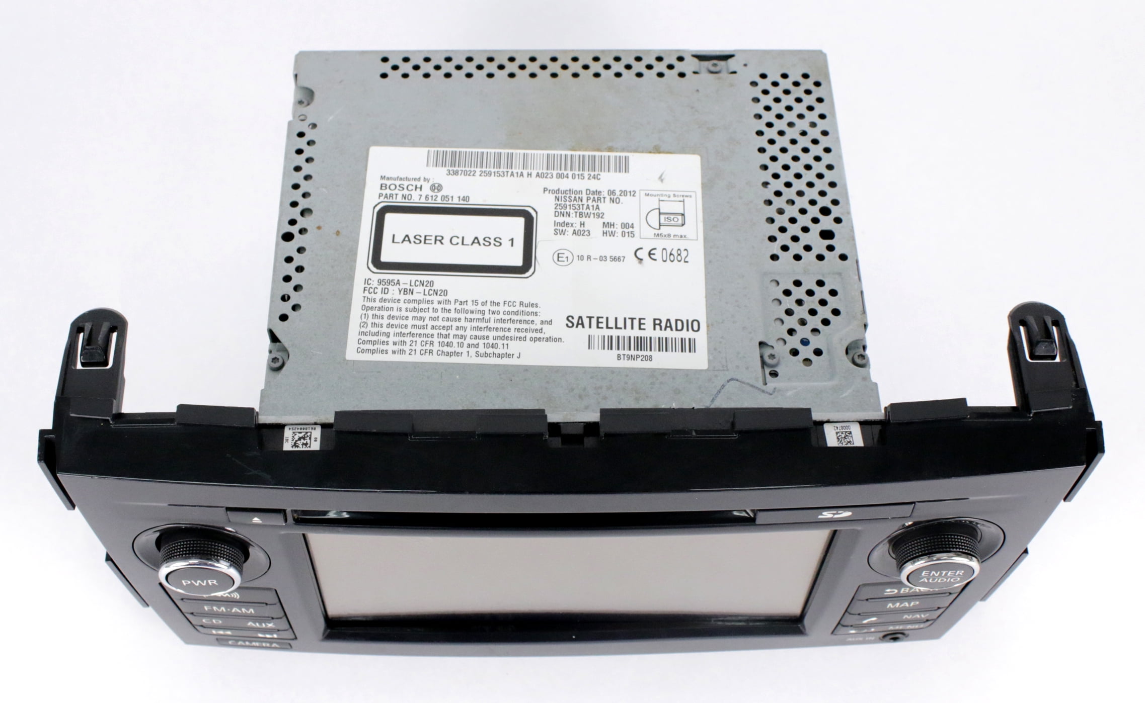 Restored 2013-2014 Nissan Altima AM FM Radio Bluetooth GPS Navigation Model ID 259153TA1A (Refurbished)