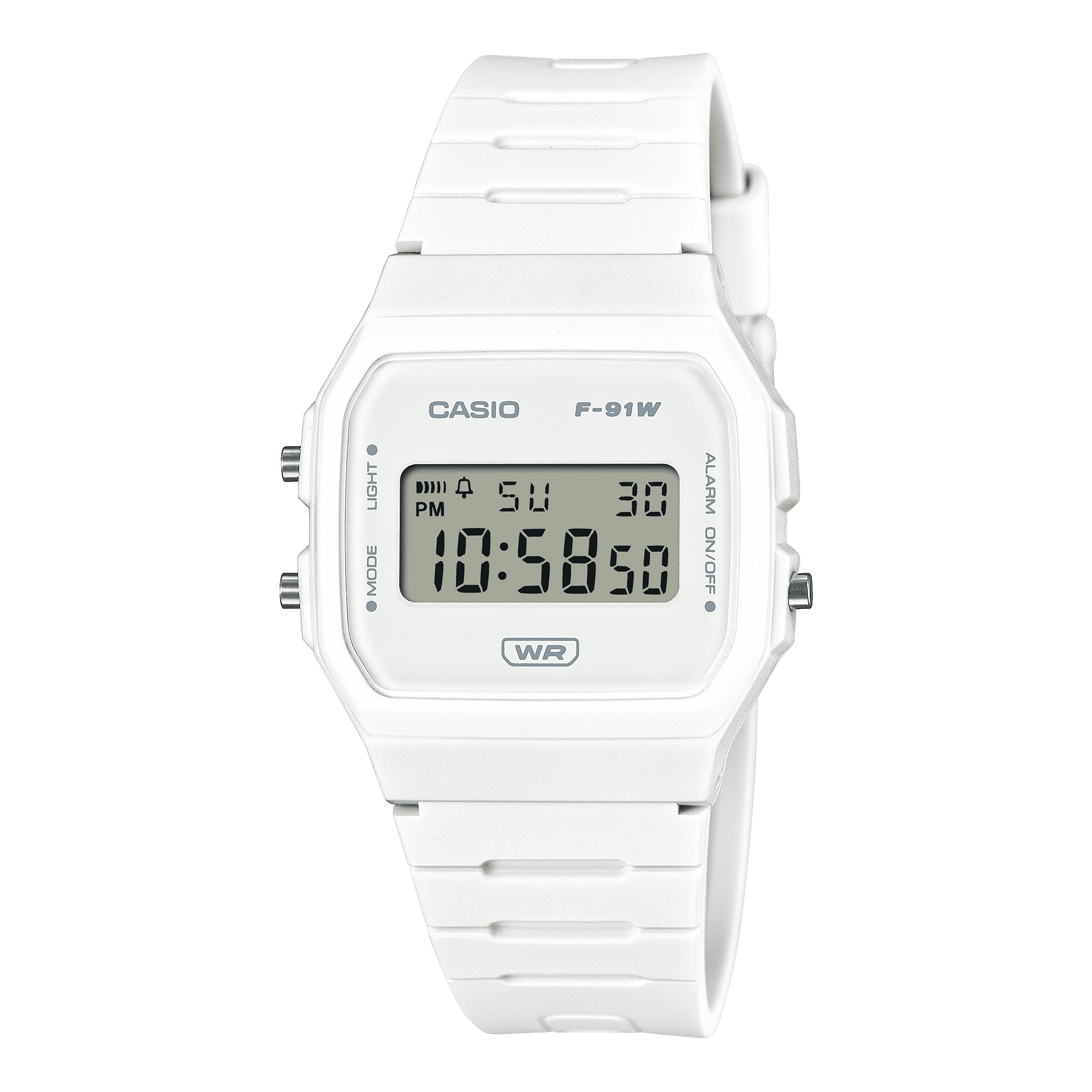 CASIO レジスター VER-26 ホワイト Casio Digital LCD Wristwatch F91, 7-Yr Battery, White, Plastic