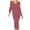 Purple, variant on Women's Sweater Dress Autumn Winter Long Sleeve V Neck Tie Waist Dress Stylish Casual Elegant Outfit for Parties and Daily Wear Women Fall Fashion