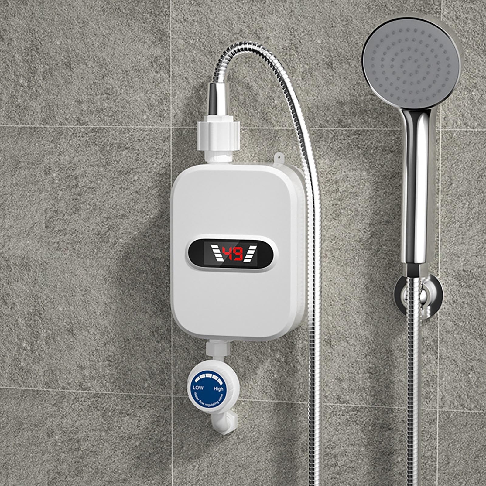 LHNFT Tankless Water Heater Electric, Mini Instant Hot Water Heater Portable Outdoor Camping Water Heater for Shower Bathroom Kitchen Washing Instant Water Heater Portable Heater