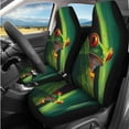 thumbnail image 2 of Uorisanigo Green Frog 14 Pieces Car Accessories Set with Cars Seat Covers Steering Wheel Cover Cars Headrest Cover Water Cup Pad Auto Console Cover Seat Belt Pads Soft Elastic Fit Car SUV, 2 of 6