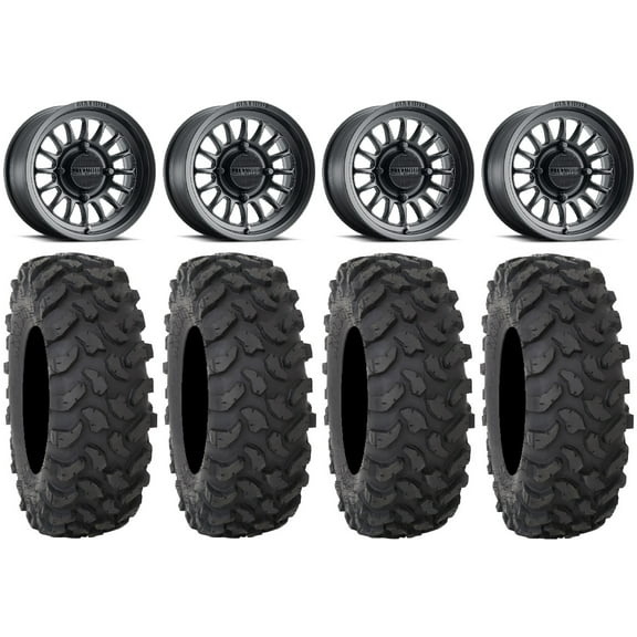 Method 411 14" Black Wheels 30" XTR370 Tires Polaris RZR XP 1000 / PRO XP / Ranger XP 900/1000