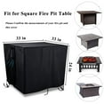 thumbnail image 4 of Onlyme Fire Pit Cover Square - 420D Waterproof Fire Pit Table Cover 33 x 33, Weather Resistant Firepit Covers Square for Patio Firepit Furniture, 4 of 4