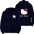 thumbnail image 3 of Sudadera con capucha de Hello Kitty para hombre y mujer, chaqueta rosa con cremallera, ropa de gran tamaño, abrigos de Anime de dibujos animados, moda de primavera y otoño, 3 of 5