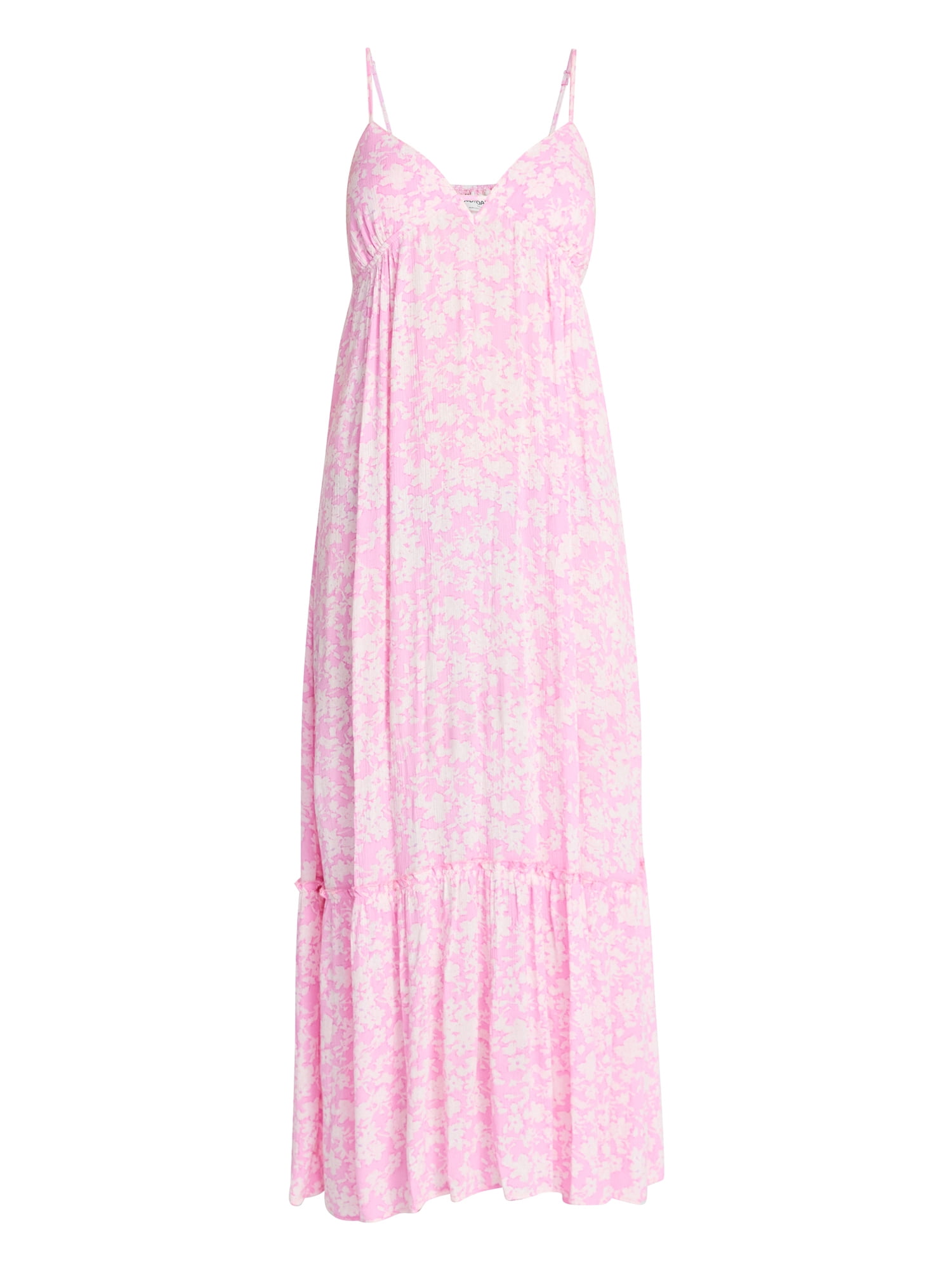 No Boundaries Sleeveless Tiered Maxi Dress, Women's XXS-XXL