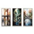 thumbnail image 2 of Designart "Grey Bridge Industrial gracefulness" Cityscapes Framed Wall Art Set Of 3 - Grey Bridges Frame Gallery Set For Office Decor, 2 of 7