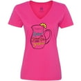 thumbnail image 3 of Inktastic Raised on Sweet Tea and Sunshine Women's V-Neck T-Shirt, 3 of 5