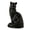 Black, variant on KGJQ Minimalist Elegant Cat Statue 3D Printed Feline Figurine Modern Desktop Ornament for Bedroom Living Room Office Desk Decor