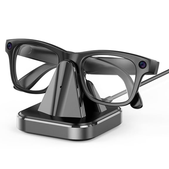 Charging Stand for Meta Glasses, Portable Charging Station for Wayfare and Skyler Gen 1 & 2, Charging Dock with LED Indicator for Desk Bedside