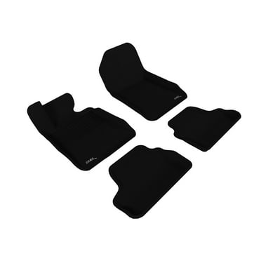 3D MAXpider KAGU Floor Mat (BLACK) compatible with BMW 3 SERIES CONVERTIBLE (E93) RWD 2007-2013 - Full Set
