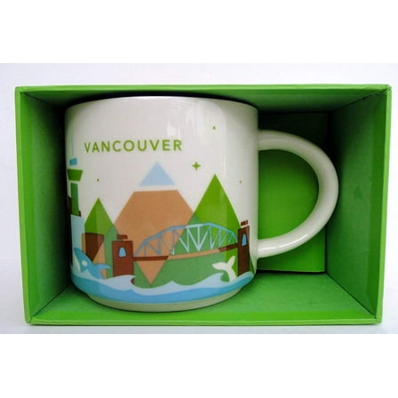 Starbucks You Are Here Vancouver Canada Ceramic Coffee Mug New with Box