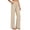 Beige, variant on Women's Effortless Wide Leg High Waisted Casual Pants Loose Fit Flowy Trousers Breathable Summer Elastic Long Slacks L