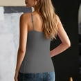 thumbnail image 4 of KIHOUT Women's V Neck Camisole Tank Top with Lace Trim Adjustable Straps Built in Bra Padded Cup Sleeveless Casual Summer Tops for Women, 4 of 8