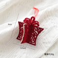 thumbnail image 3 of Guirnalda navideña de flocado rojo, cascabel, adorno para árbol de Navidad, Feliz Navidad, alegría, 2025, decoración para fiesta de Navidad en el hogar, 3 of 5