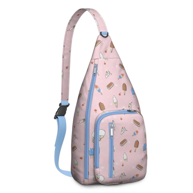 Foodie Sling Backpack – Delicious Dessert & Candy Pattern Shoulder Bag, Fashionable Lightweight Daypack for Work & School