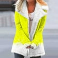 thumbnail image 2 of Winter Warm Jackets for Womens Fashion Plus Size Zip Up Composite Plush Button Lapels Jacket Outwear Coat, 2 of 5