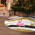 thumbnail image 5 of Sikiie Gold Glittering Hearts and Flamingos Nativity Christmas Tree Skirt, Jesus Christian Winter Holiday Tree Mat Decoration(30-48IN)36", 5 of 6