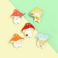 thumbnail image 5 of OPOLSKI Cartoon Cute Mushroom Knife Guitar Enamel Student Brooch Pin Badge 2, 5 of 8