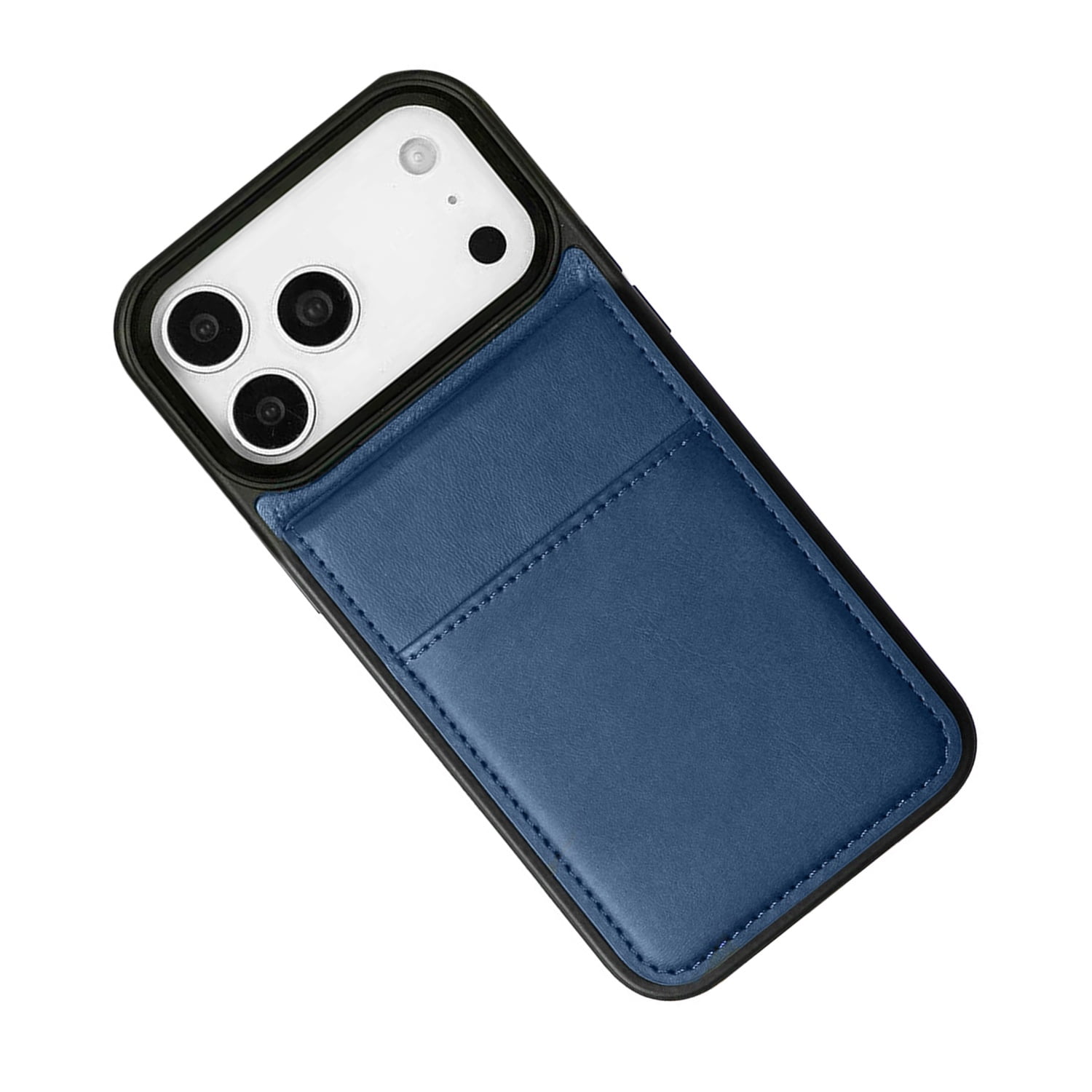 Leather Flip Wallet Cover with Kickstand for iPhone 17 Pro Max - Blue
