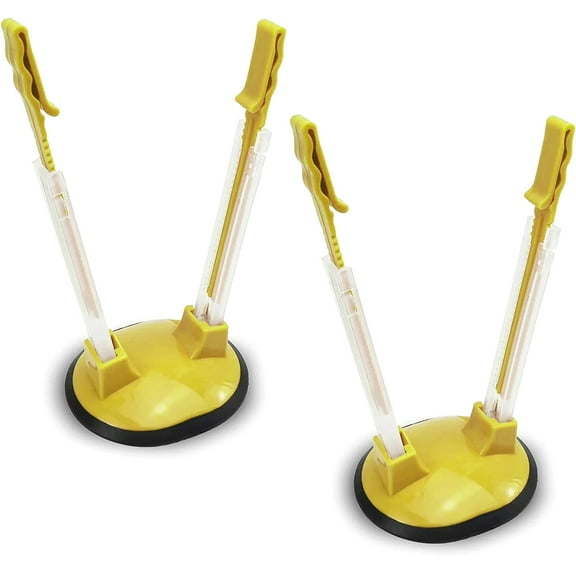 GoXteam 2Pack Baggy Rack, No-hands Food Storage Holders For Food Prep Bag, plastic Freezer Bag, Clip-Ideal Kitchen Gadget, Yellow