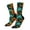 2 Black-2, variant on Palm Trees Pattern Sport Socks for Women and Men Crew Socks Sporty Calf Socks Casual Socks