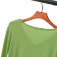 thumbnail image 5 of IWRICH Women's Undershirts V Neck Tops Soft Long Sleeve Sleep Shirt Stretchy Casual Basic Tee Shirt Green XXXL, 5 of 8