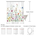 thumbnail image 2 of Bevtee Fabric Shower Curtain, Floral Bathroom Shower Curtains with Hooks, Watercolor Plant Shower Curtain, Machine Washable, 72" W x 72” H, 2 of 6