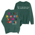 thumbnail image 2 of Green Sweatshirt for Women Sweatshirt Women Verse Pullover God Is Within Her Long Sleeve Inspirational Blouse Top Women Fall Clothes, 2 of 6