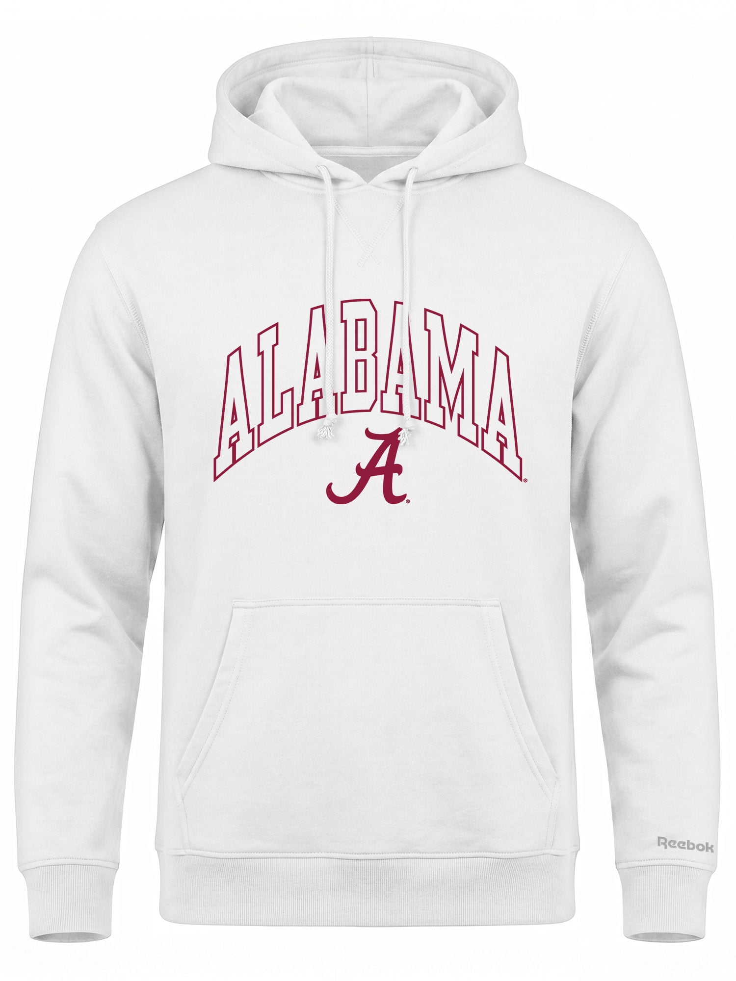 Alabama Crimson Tide Reebok Mens White Hooded Sweatshirt