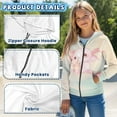 thumbnail image 6 of Chaqlin Axolotl Juice Zip Up Hoodie with Pockets Long Sleeve Lightweight Comfy Casual Outerwear for Girls Teens Size 6-9, 6 of 7
