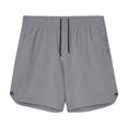 thumbnail image 4 of ZRGHAOYLQ Mens Cotton 3 Inch Workout Shorts Drawstring Waist High Stretch Comfort Training Shorts Summer Lightweight Running Shorts, 4 of 7