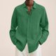 thumbnail image 2 of Camiseta de manga larga con cuello vuelto para hombre a la moda, blusa con botones estampados de verano, camiseta informal Pompotops  oipoqjl49846, 2 of 5