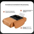 thumbnail image 3 of Multifunctional PU Leather Car Armrest Storage Box & Organizer, Height Increasing Console Pad with Cup Holder, Paper Towel Dispenser, Side Pockets for Vehicle Interior, 3 of 8