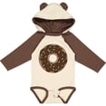 thumbnail image 3 of Inktastic Brown Donut, Donut With Colorful Sprinkles, Frosting Boys or Girls Long Sleeve Baby Bodysuit, 3 of 5
