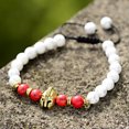 thumbnail image 3 of RSAMD Charm Natural Lava Stone Gemstone Beads Buddha Head Lion's Head Men's Bracelets-K003, 3 of 3