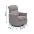 thumbnail image 6 of Delta Children Clair Slim Nursery Glider Swivel Rocker Chair, Dove Gray, 6 of 15