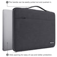 thumbnail image 4 of Mosiso 15" 15.4" 15.6" 16" Laptop Sleeve Notebook Case Bag for MacBook/Dell/HP/Lenovo/Asus/Acer/Samsung, Polyester Laptop Bag Sleeve Computer Briefcase with Trolley Belt, Space Gray, 4 of 7